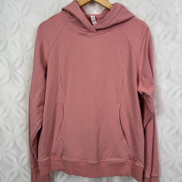 Lululemon Scuba Pullover Pink Taupe Sweatshirt Size 10 - Picture 10 of 13